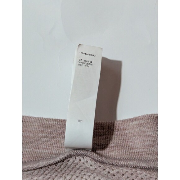 Athleta Womens Large Heathered Pink Foresthill Ascent Seamless Wool Blend Top - Picture 4 of 5